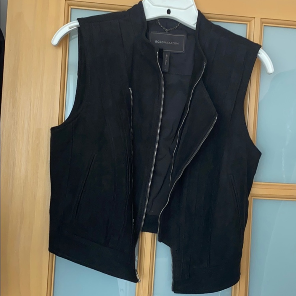 Bcbg Max Azria Damien black suede vest